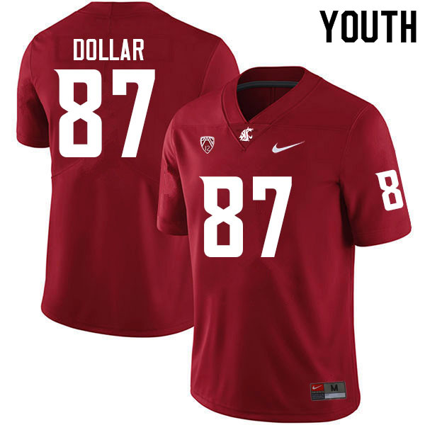 Youth #87 Andre Dollar Washington State Cougars College Football Jerseys Sale-Crimson
